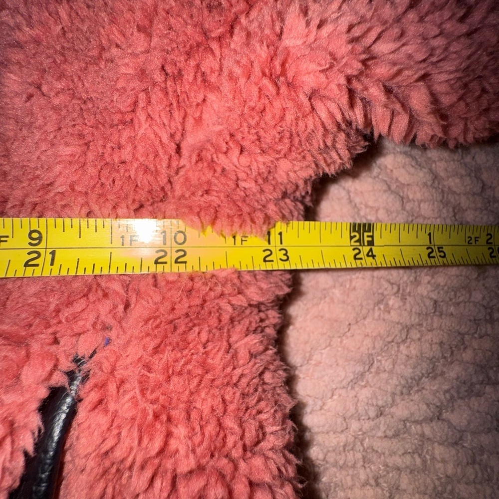 Free People Junie Oversized Faux Teddy Jacket Dusty Rose Pink SOLD OUT size XL - Picture 7 of 13